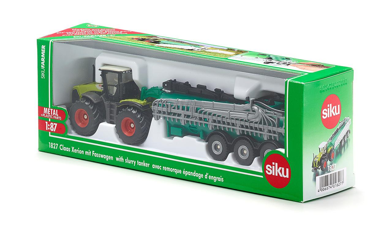 Produktbild SIKU 1827 Farmer - Claas Xerion mit Fasswagen 2 von 3