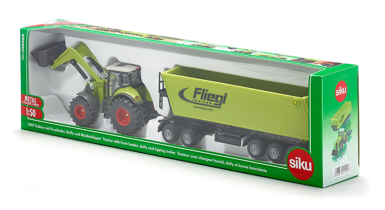 Produktbild SIKU 1949 Farmer - Traktor mit Frontlader, Dolly und Muldenkipper 2 von 2