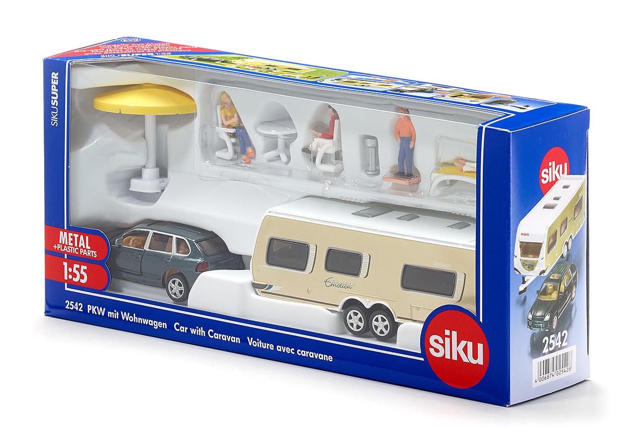 Produktbild SIKU 2542 Super - PKW mit Wohnwagen 2 von 2