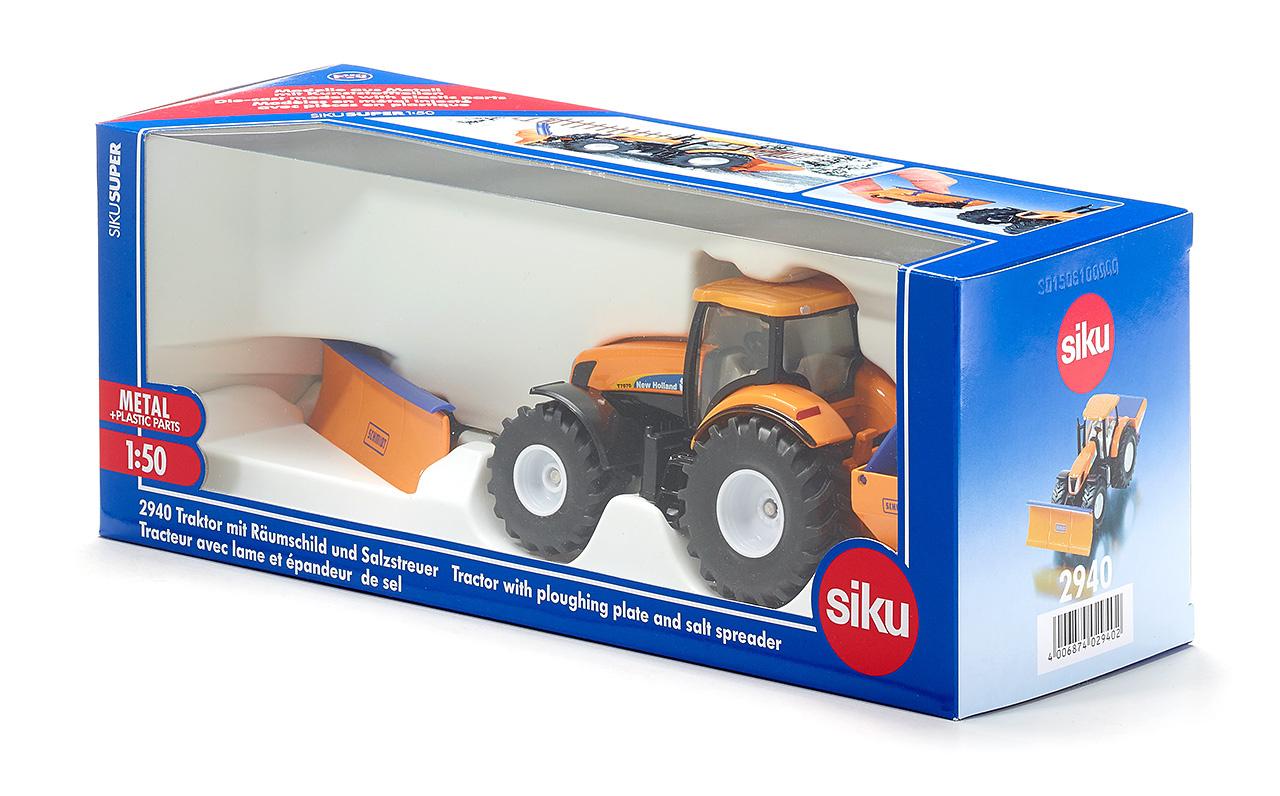 Produktbild SIKU 2940 Farmer - Traktor mit Räumschild und Salzstreuer 2 von 2