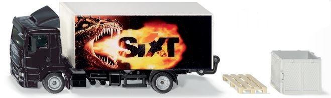 SIKU 199700002 MAN LKW mit Kofferaufbau, Ladebordwand und Gitterbox 1:50