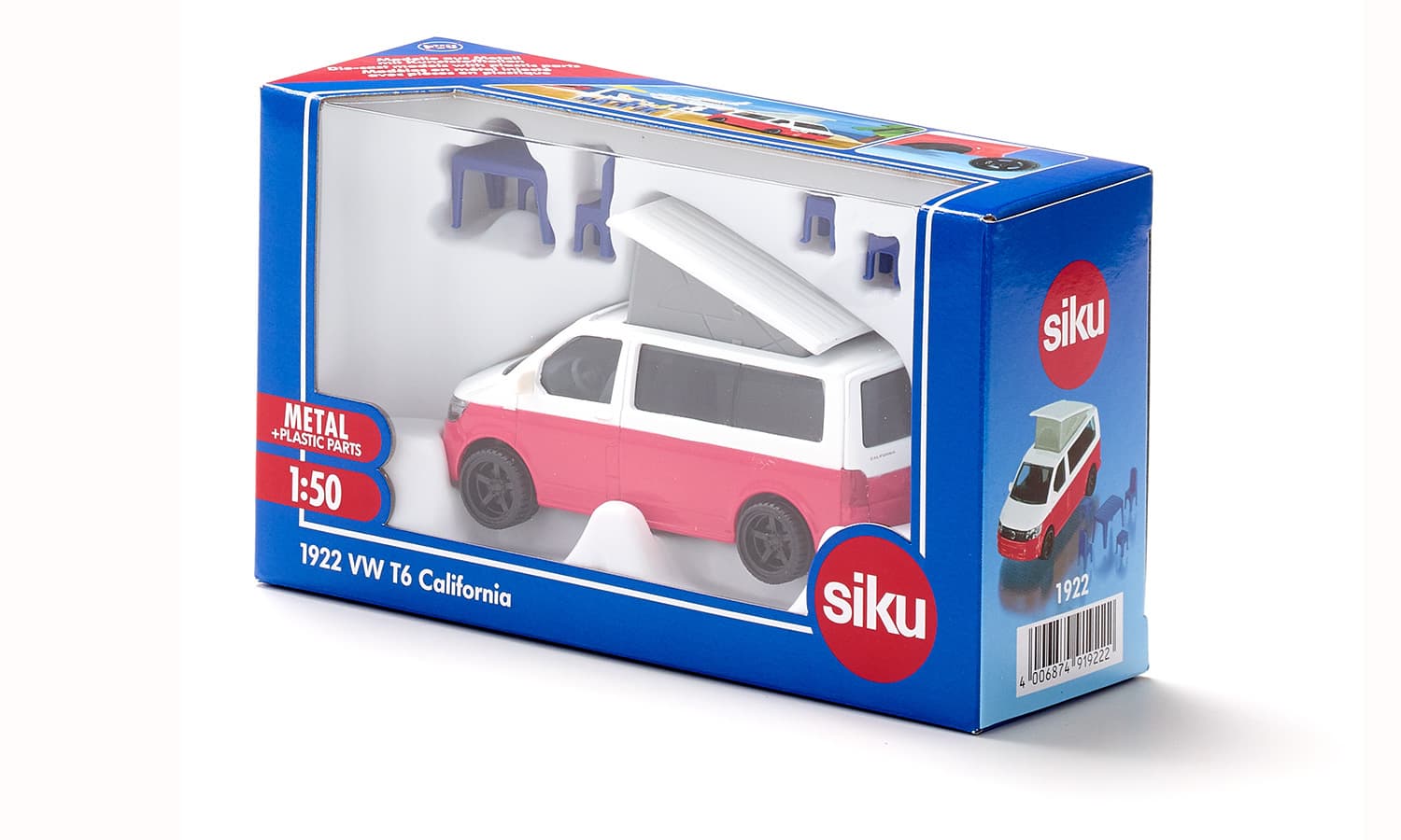 Produktbild SIKU 1922 Super - VW T6 California mit beweglichem Dach, inkl. Zubehör 3 von 4