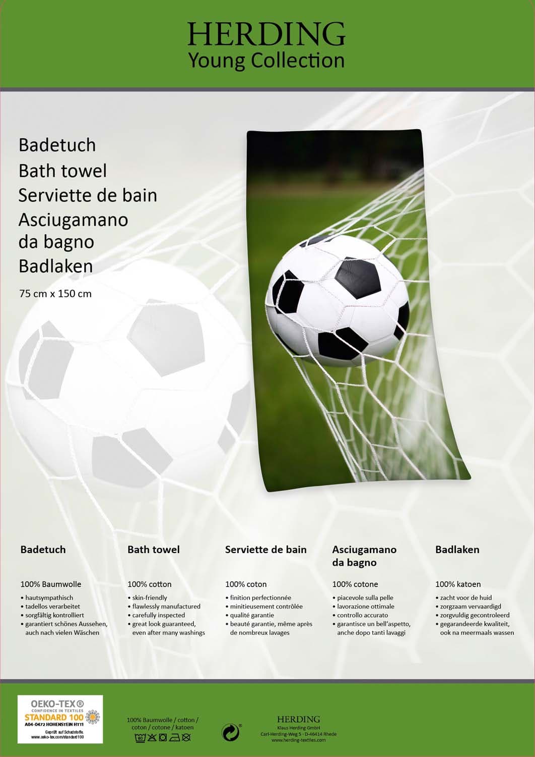 Produktbild Strandtuch Fußball 75x150 cm 3 von 5
