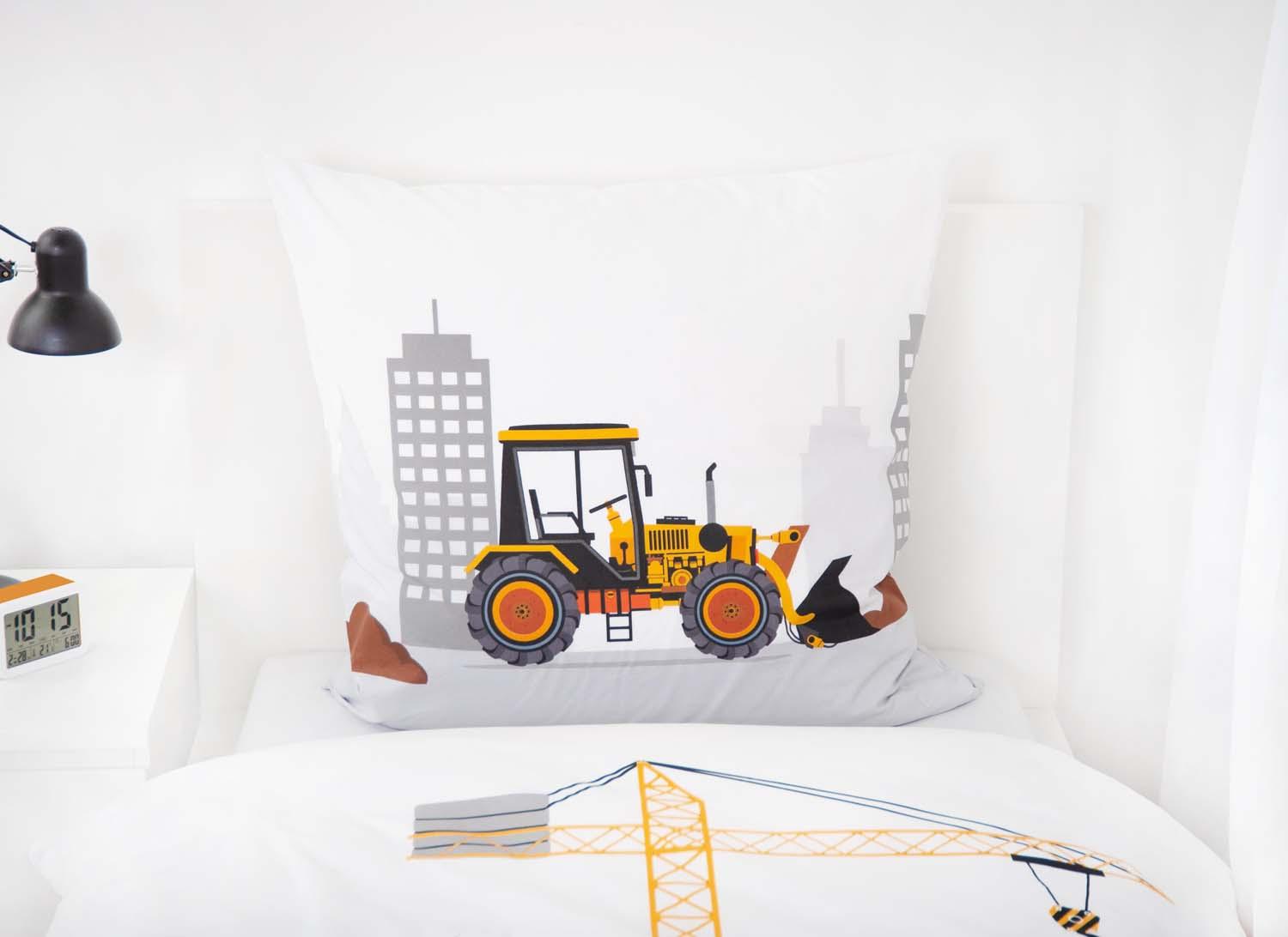 Produktbild Herding Young Collection Kinderbettwäsche Baustelle 80x80cm, 135x200cm 7 von 8