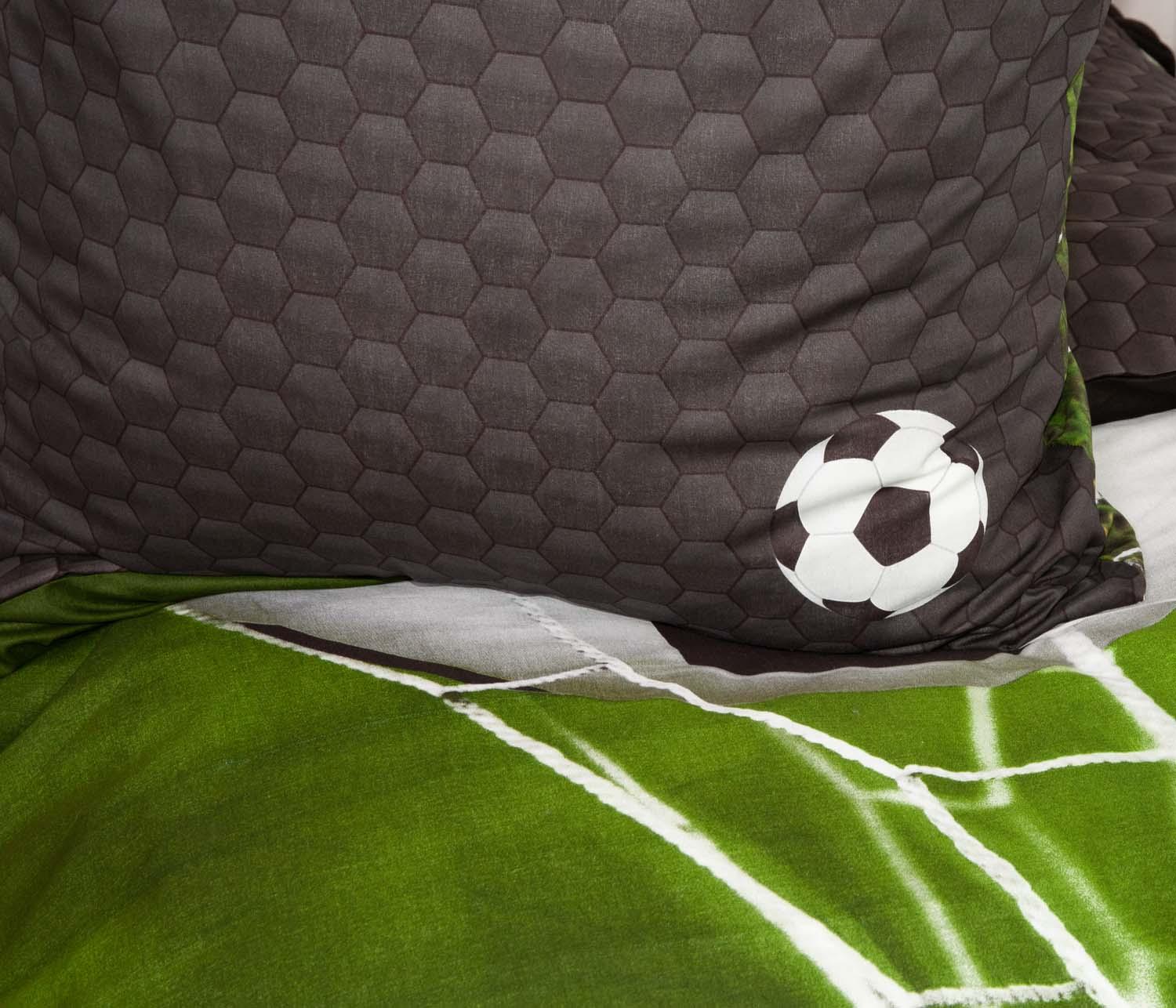 Produktbild Herding Young Collection Bettwäsche Fußball 80x80cm, 135x200cm 4 von 8