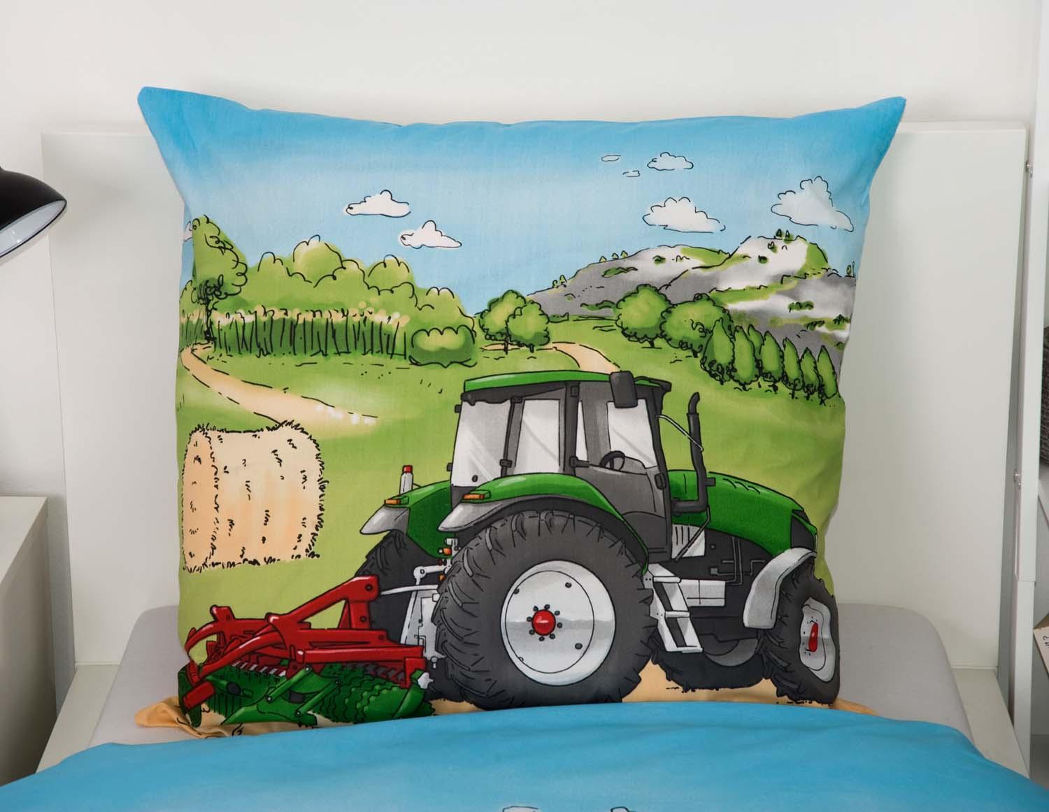 Produktbild Herding Young Collection Kinderbettwäsche Traktor 70x90cm, 140x200cm 2 von 6
