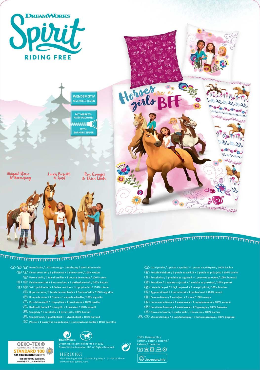 Produktbild Spirit Kinderbettwäsche multicolor 70x90cm, 140x200cm 2 von 5