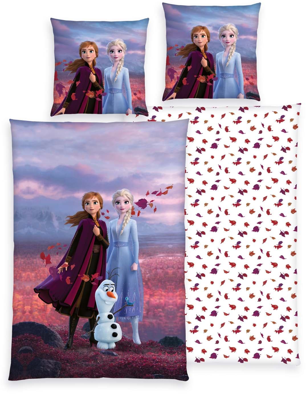 Die Eiskönigin Kinderbettwäsche 80x80cm, 135x200cm