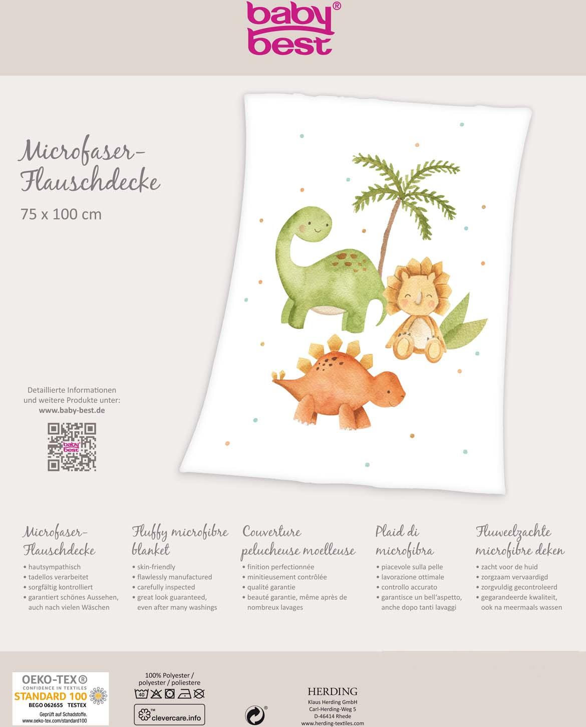 Produktbild BabyBest Microfaserflausch-Decke Dinos 4 von 7