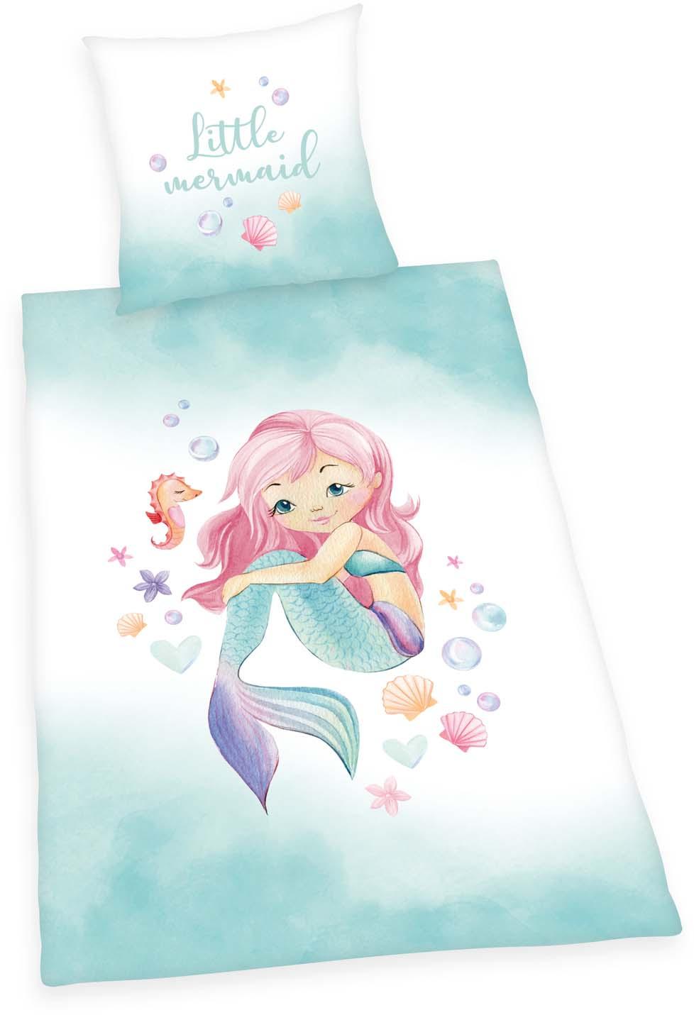 Produktbild Herding Young Collection Kinderbettwäsche Little Mermaid 80x80cm, 135x200cm 4 von 9