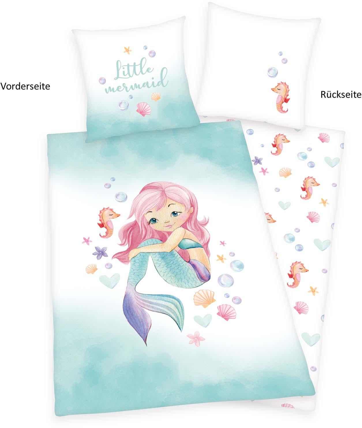 Produktbild Herding Young Collection Kinderbettwäsche Little Mermaid 80x80cm, 135x200cm 6 von 9