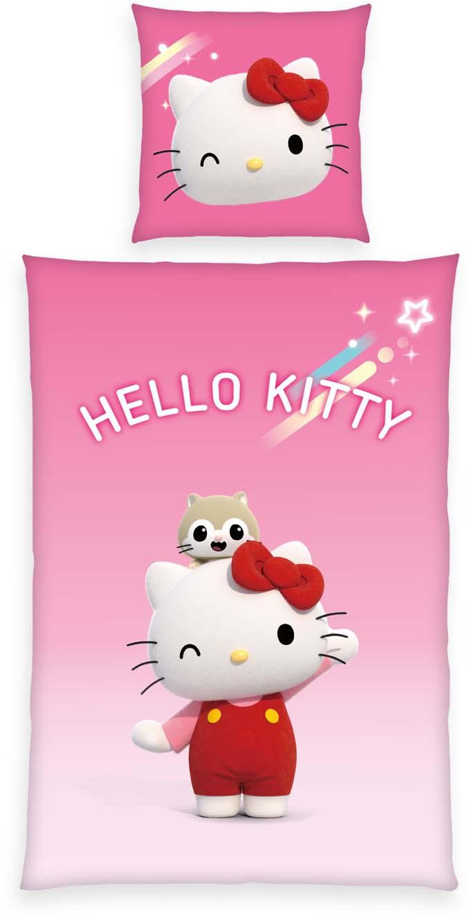 Produktbild Hello Kitty Kinderbettwäsche 80x80cm, 135x200cm 9 von 10