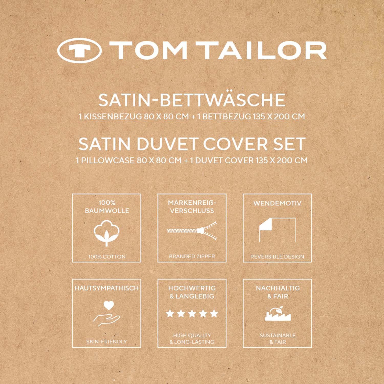 Produktbild Tom Tailor Bettwäsche Satin 80x80cm, 135x200cm 4 von 9