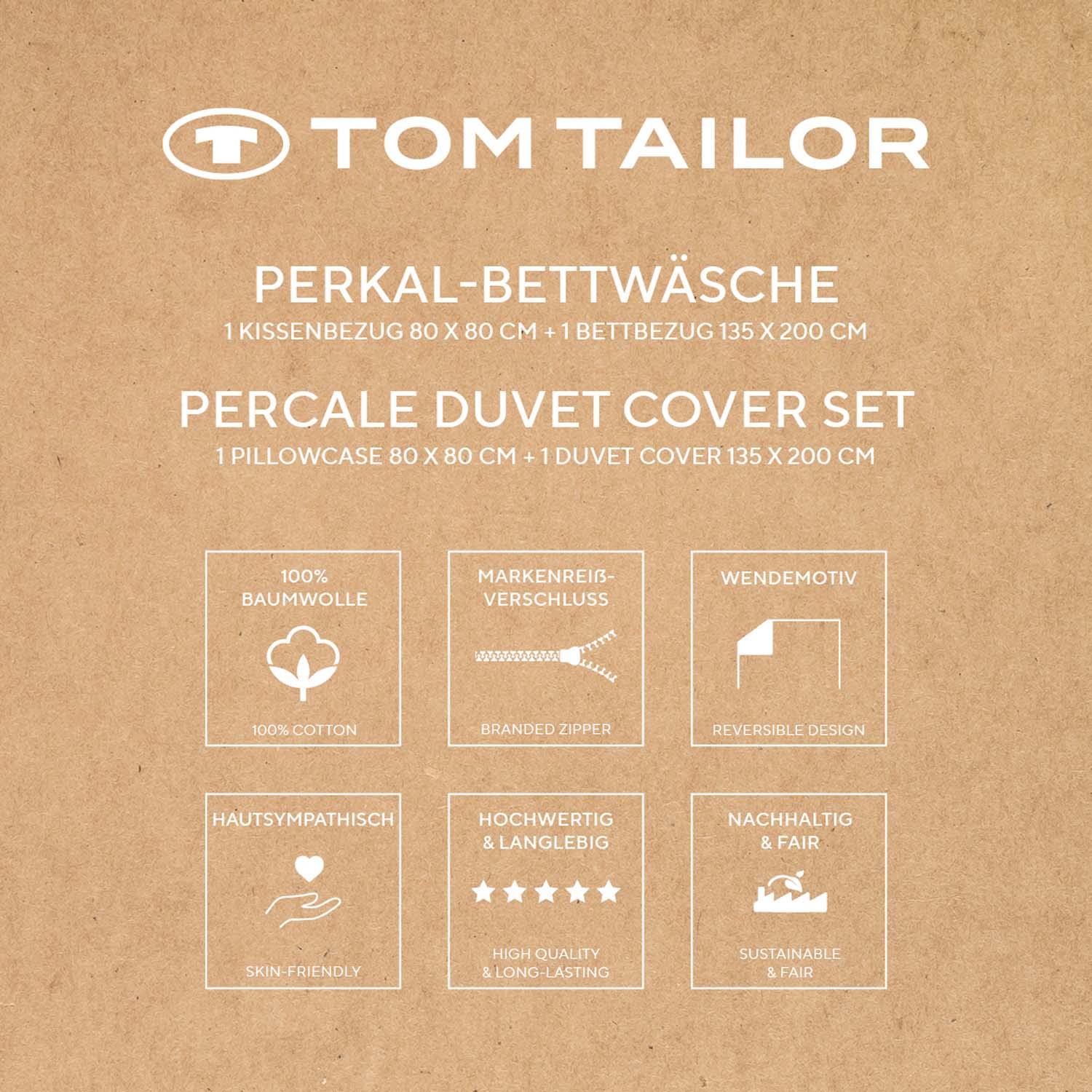 Produktbild Tom Tailor Bettwäsche Perkal 80x80cm, 135x200cm 4 von 9