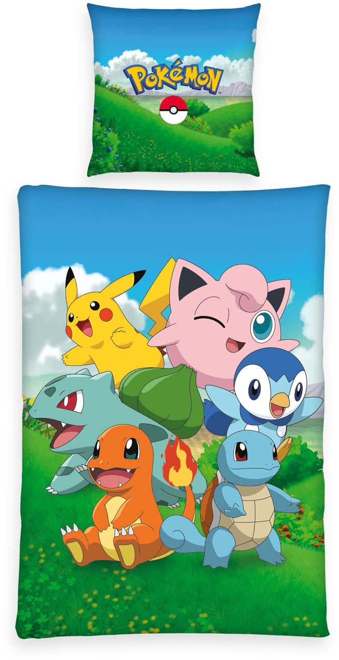 Pokémon Kinderbettwäsche 80x80cm, 135x200cm