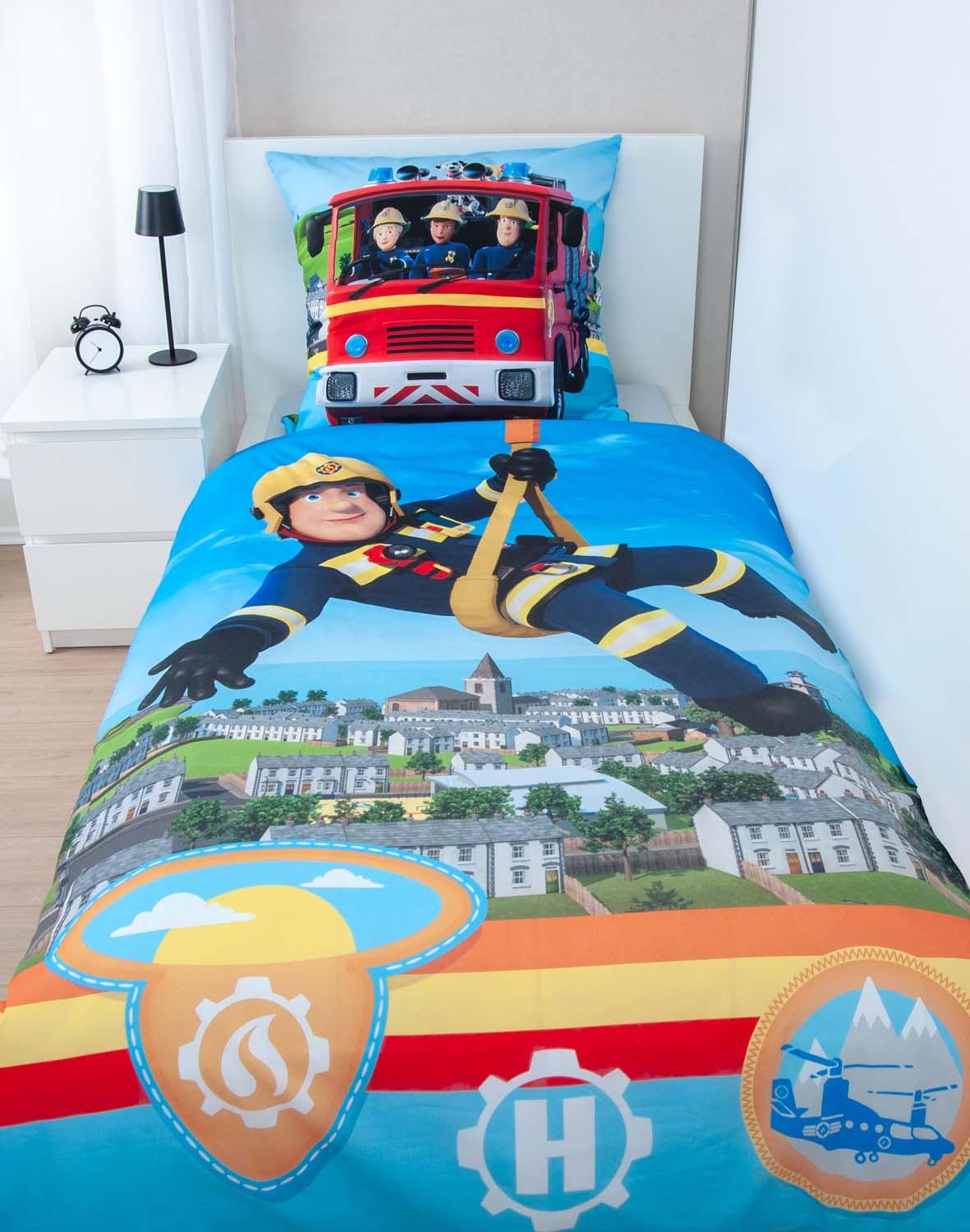 Produktbild Feuerwehrmann Sam Kinderbettwäsche 70x90cm, 140x200cm 7 von 9