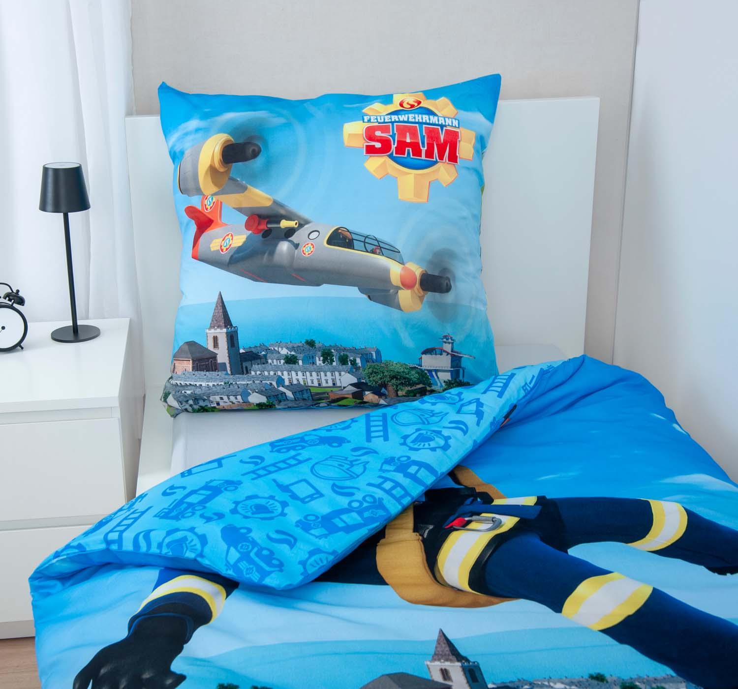 Produktbild Feuerwehrmann Sam Kinderbettwäsche 70x90cm, 140x200cm 4 von 9