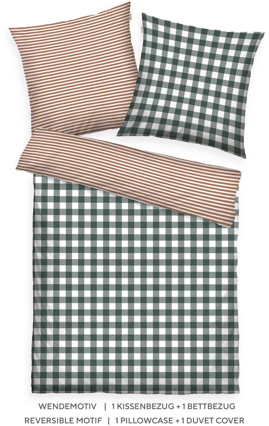Tom Tailor Flanell Bettwäsche Karo/Streifen MIG CLASSIC CHECK 70x90cm, 140x200cm