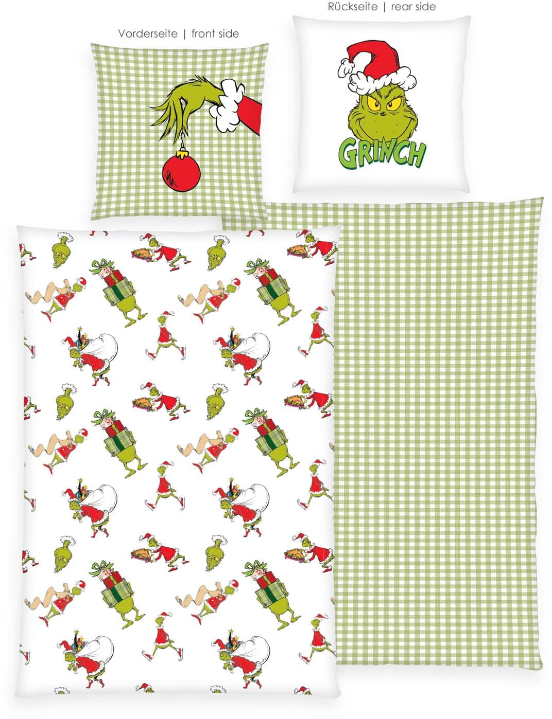 Grinch Bettwäsche 70x90cm, 140x200cm