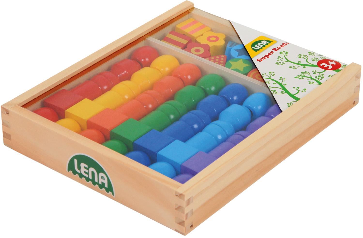 Lena - 32010 Super Beads Holzfädelperlen