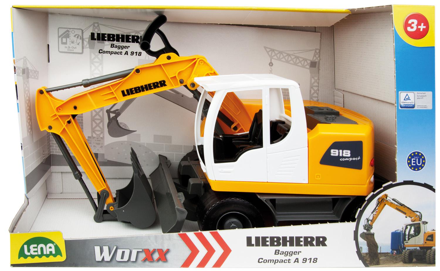 Produktbild Lena - Fahrzeuge - Worxx Bagger Modell Liebherr A918 Litronic, Schauk. 2 von 9