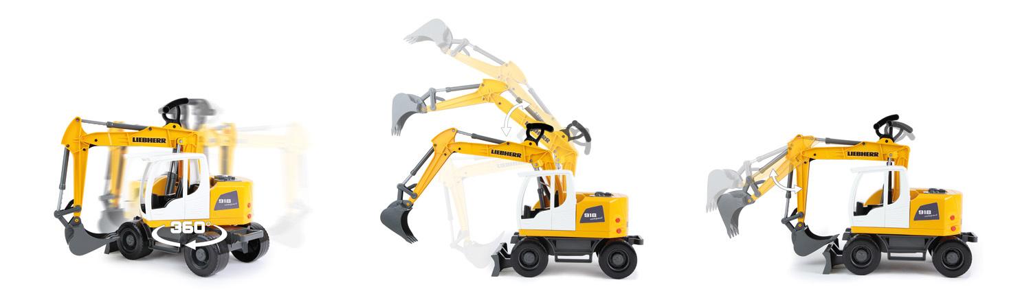 Produktbild Lena - Fahrzeuge - Worxx Bagger Modell Liebherr A918 Litronic, Schauk. 3 von 9