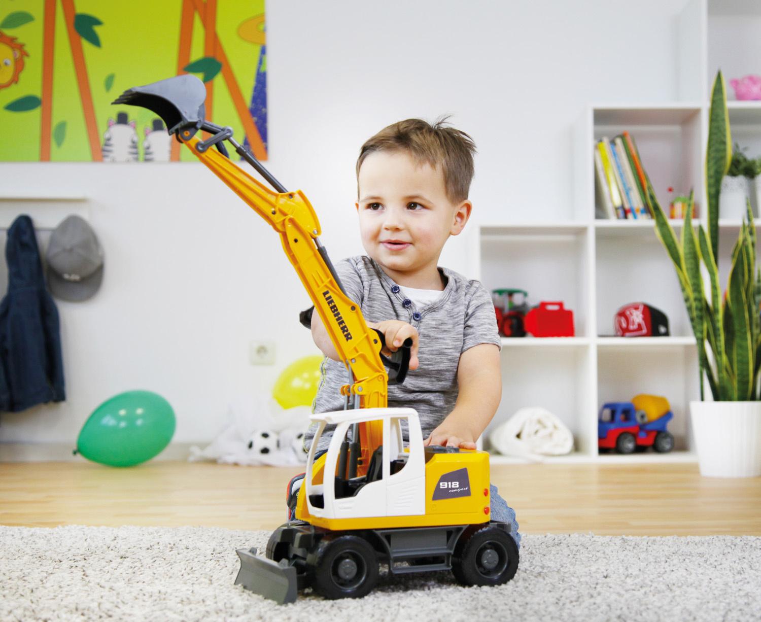 Produktbild Lena - Fahrzeuge - Worxx Bagger Modell Liebherr A918 Litronic, Schauk. 5 von 9