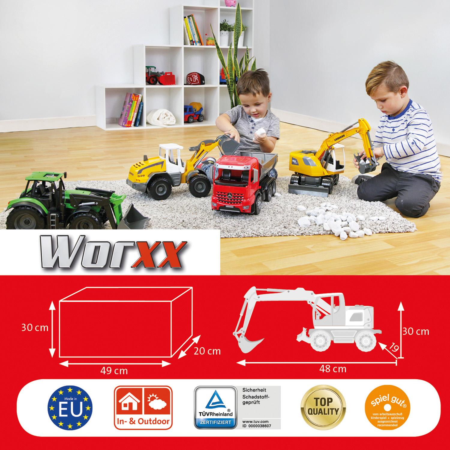 Produktbild Lena - Fahrzeuge - Worxx Bagger Modell Liebherr A918 Litronic, Schauk. 9 von 9