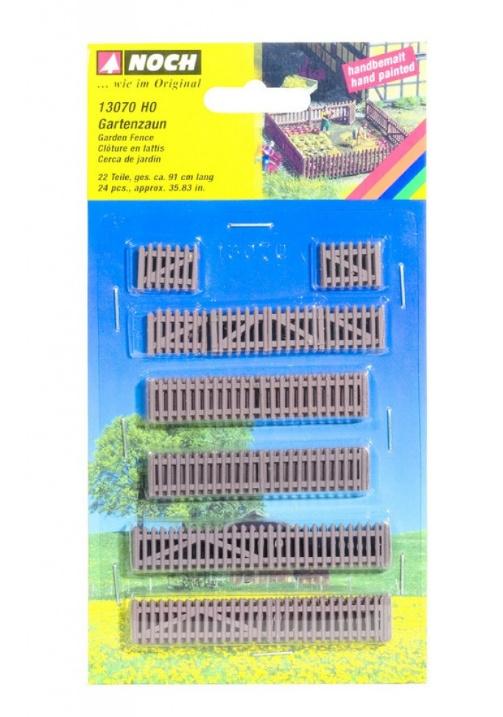 NOCH 13070 - Gartenzaun, 22 Teile