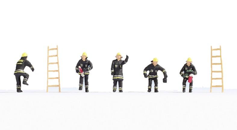 Produktbild NOCH 15021 H0 FIGUREN - Feuerwehr (schwarze Schutzanzüge) 2 von 2