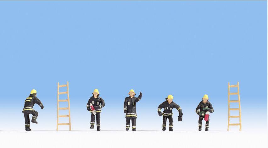 NOCH 15021 H0 FIGUREN - Feuerwehr (schwarze Schutzanzüge)