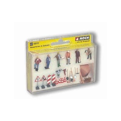 NOCH 15111 H0 FIGUREN - Bauarbeiter und Zubehör
