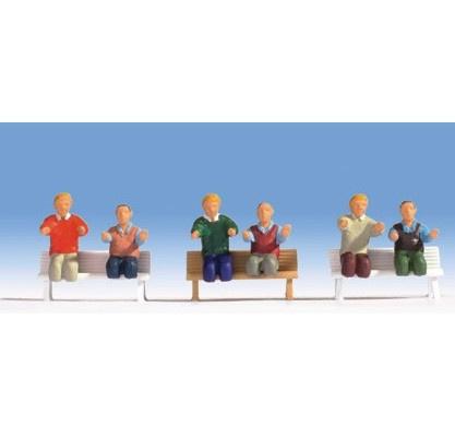 NOCH 15283 H0 FIGUREN - Lokführer E-Lok, 6 Figuren ohne Bänke