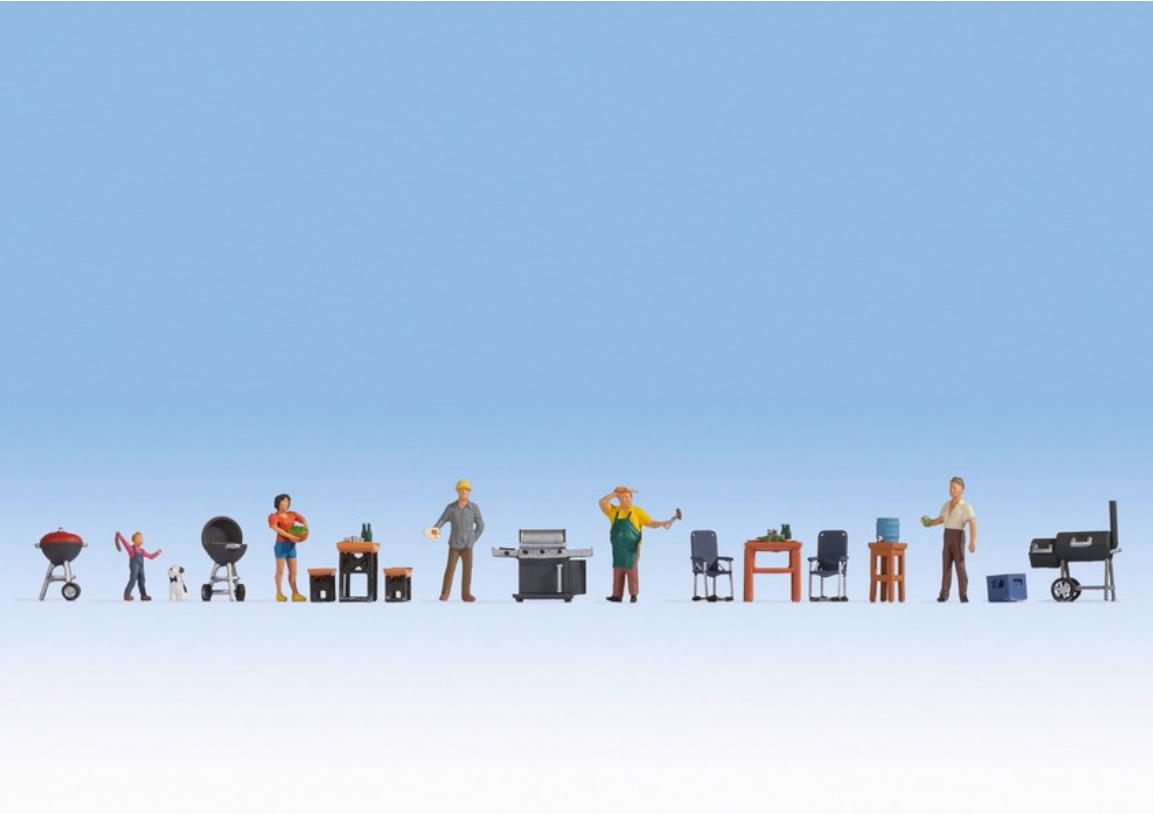 NOCH 16200 H0 - Figuren-Themenwelt „Grill-Party“