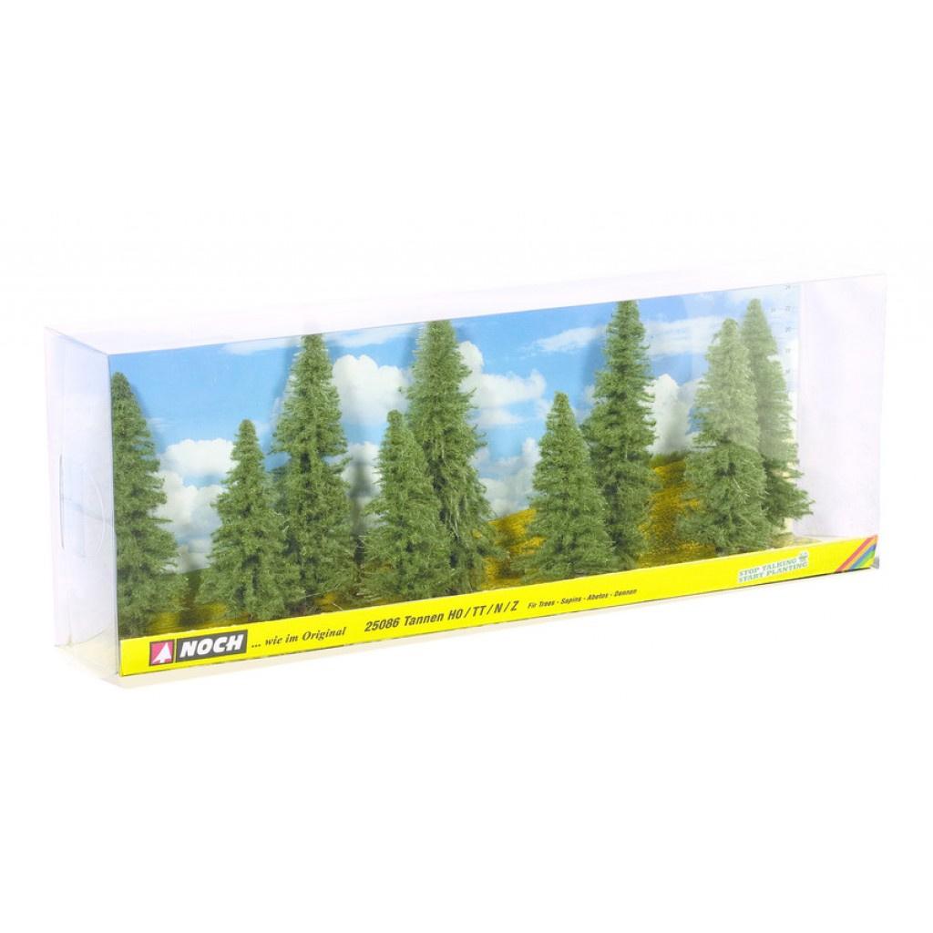 NOCH 25086 - Tannen, 9 Stück, 8 cm - 12 cm hoch