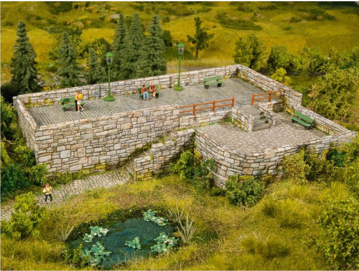 Produktbild NOCH 56640 H0 - 3D-Kartonplatte “Bruchsteinmauer” bunt, 25 x 12,5 cm 2 von 3