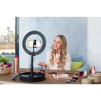 Produktbild Hama LED-Ringleuchte"SpotLight FoldUp 102", Set für Smartphones, faltbar, 10,2“ 2 von 2