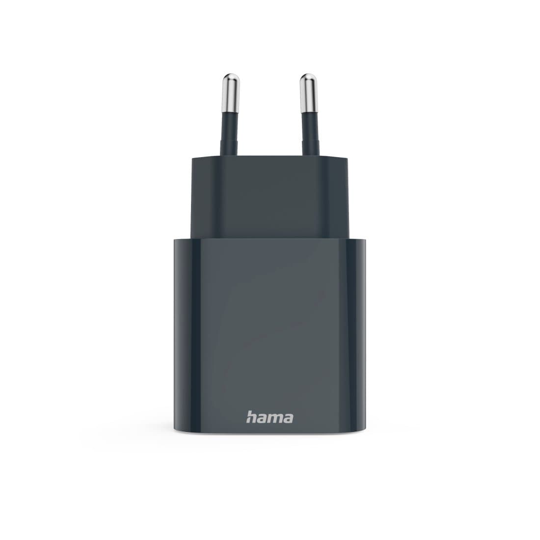 Produktbild HAMA Schnellladegerät, 1x USB-C, 1x USB-A, PD, 20 W, Anthrazit 2 von 2