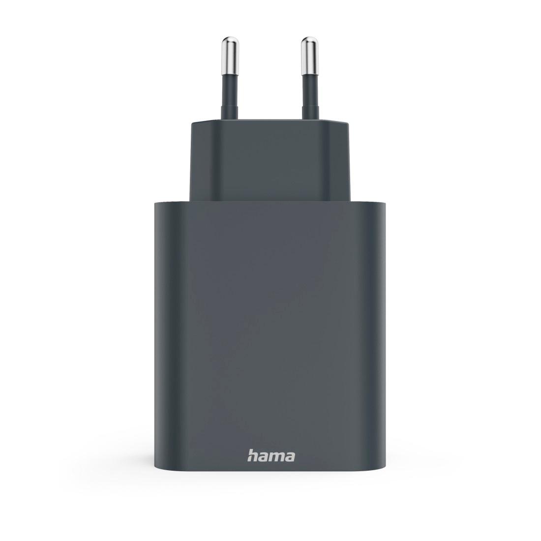HAMA Schnellladegerät, USB-C, PD, 30 W, Anthrazit