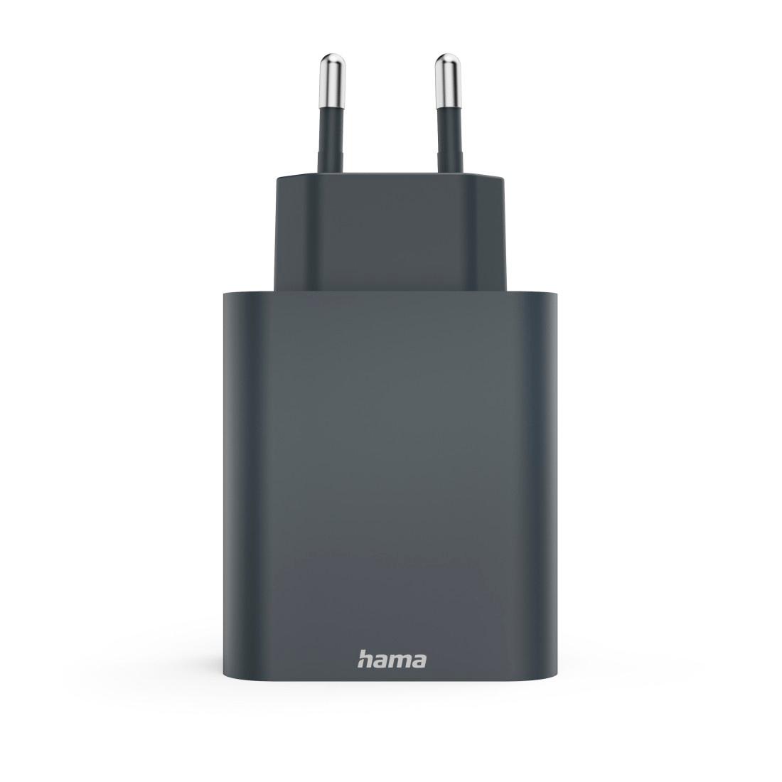 Produktbild HAMA Schnellladegerät, 2x USB-C, 1x USB-A, PD, 65 W, Anthrazit 2 von 2