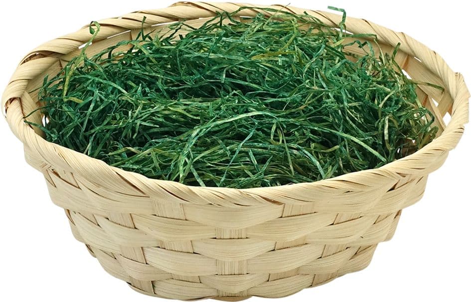 Bambuskorb mit Ostergras