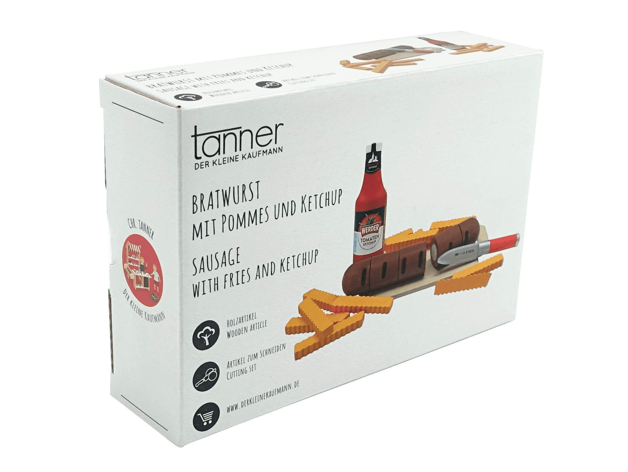 Tanner - Bratwurst mit Pommes und Ketchup