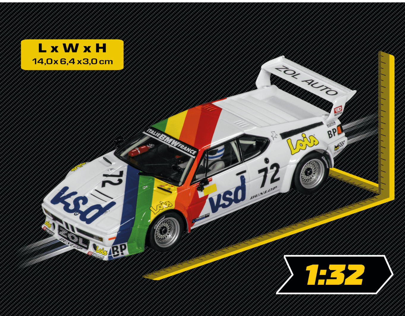 Produktbild Carrera DIGITAL 132 - BMW M1 'BMW Zol'Auto, No.72' 24h, 1981 2 von 2