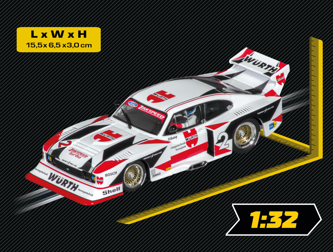 Produktbild Carrera DIGITAL 132 - Ford Capri Zakspeed Turbo 'Würth-Zakspeed-Team, No 2 von 5