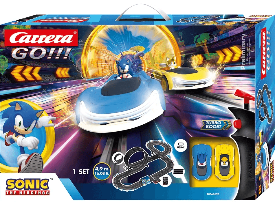 Carrera GO!!! - Sonic Racing CrossWorlds Rennbahn Set mit Sonic & Tails