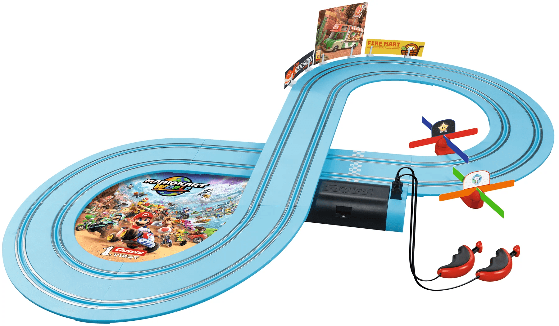 Carrera FIRST Mario Kart World – Mario vs. Yoshi Rennbahn-Set, 2,4 m
