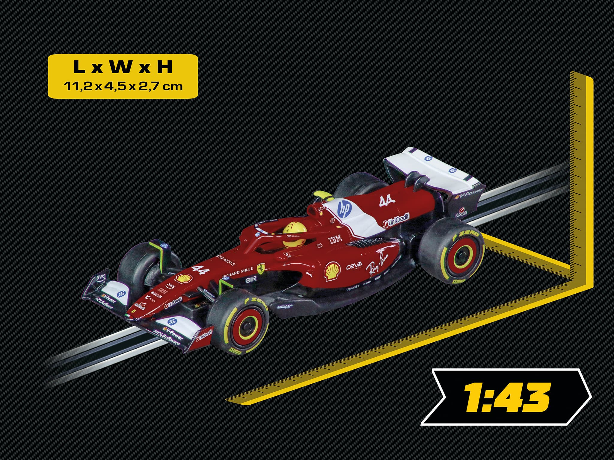 Carrera GO!!! - Ferrari SF-25 „L. Hamilton, No.44“ (2025) – Rennspaß im Maßstab 1:43
