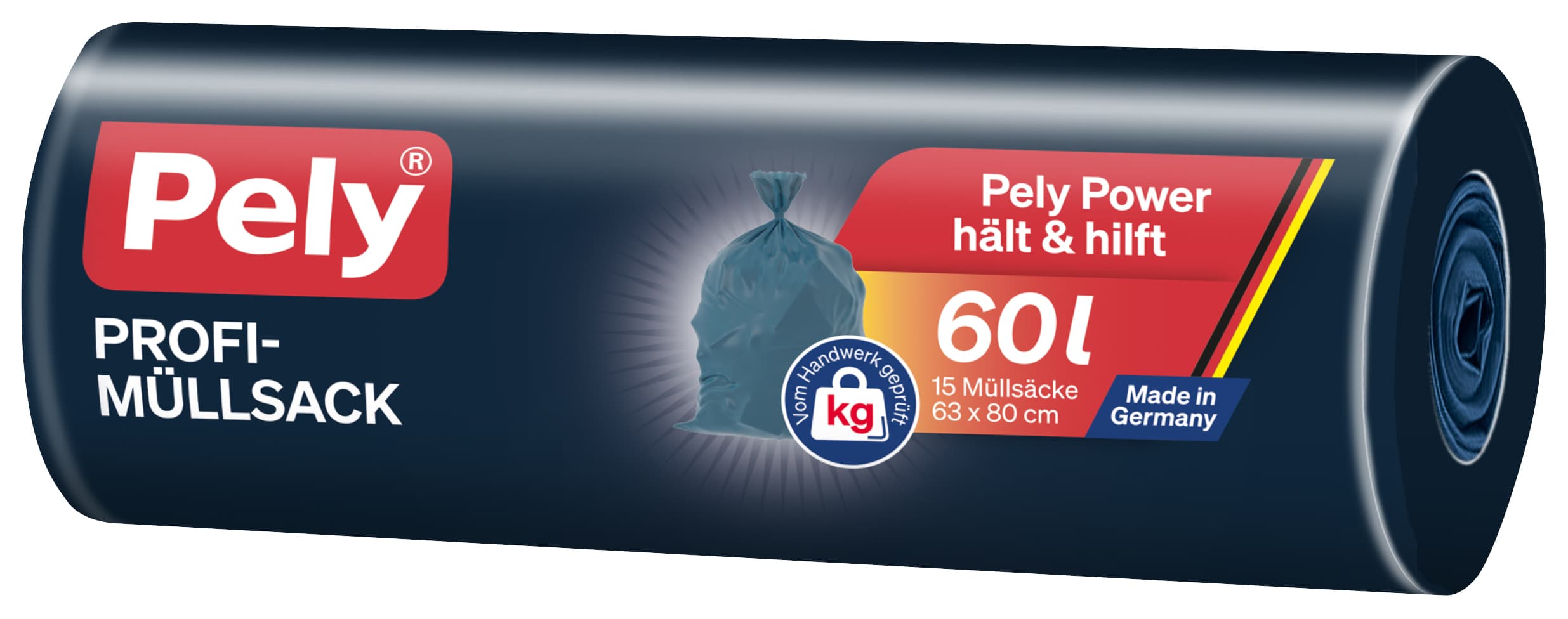 Pely® Profi Müllsack mit Verschlussband 60 Liter