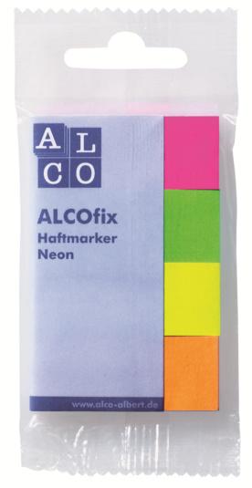 ALCO Haftmarker neon 4x50 Stück 20x50mm