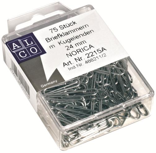 ALCO Büroklammern 75 Stück 24mm NORICA